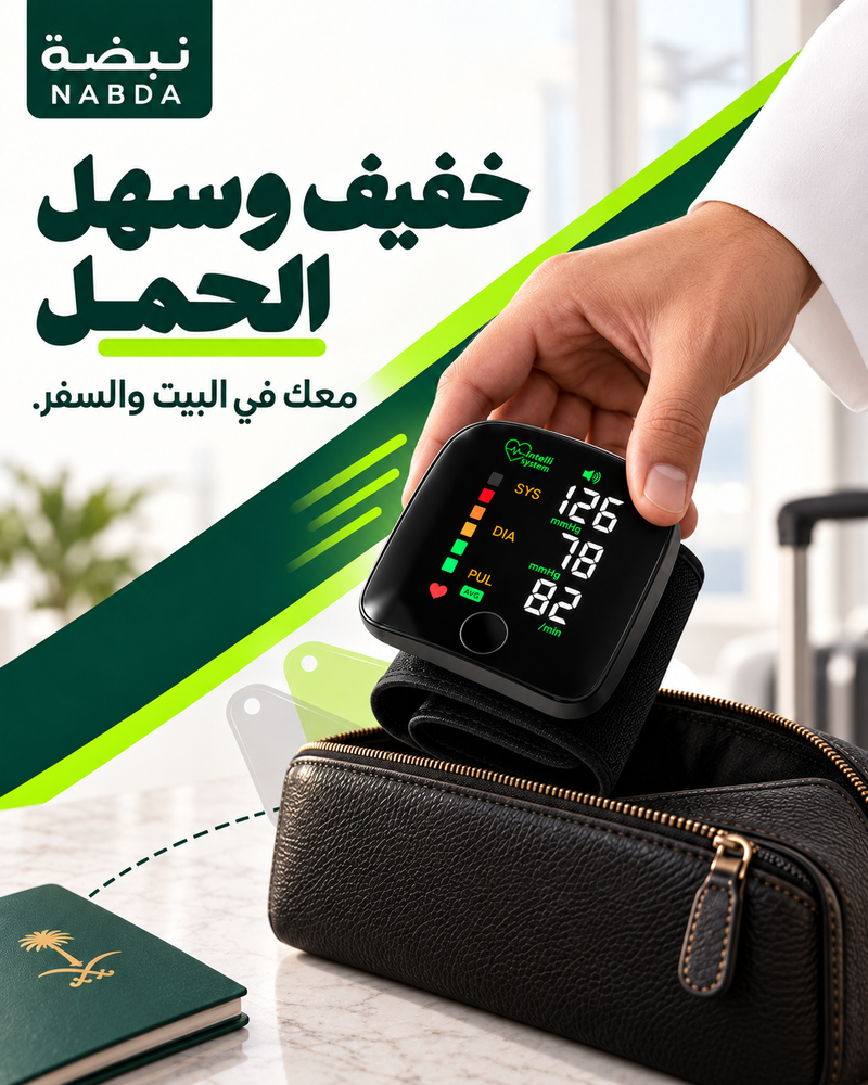 نبضة | جهاز ذكي لقياس ضغط الدم والنبض من المعصم